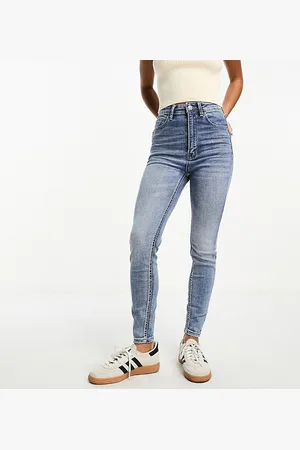 Stradivarius Petite super high waist skinny jean in medium
