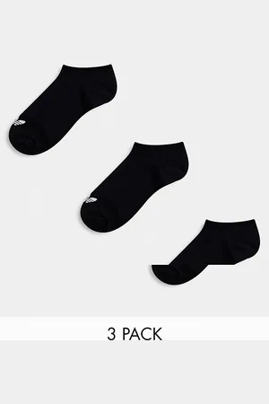 adidas 3 pack trainer socks in