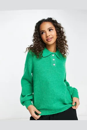 Pieces® Jumper with diamante buttons in