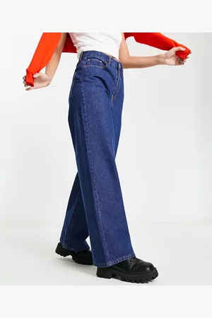JJXX Tokyo high waisted wide leg jeans in dark
