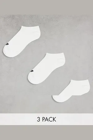 adidas Adicolor Trefoil 3 pack trefoil trainer socks in