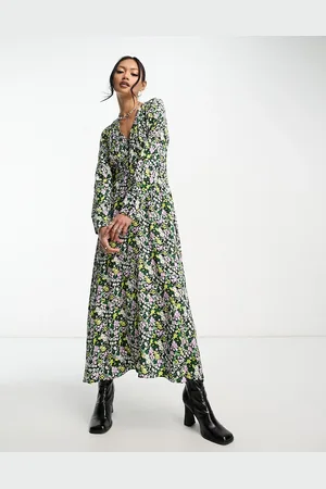  Other Stories exclusive linen midi wrap dress in floral print