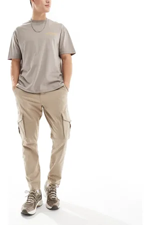 Only & Sons Slim fit cargo trouser in beige
