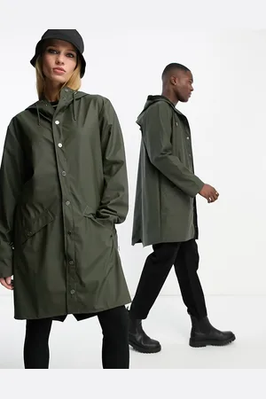 Rains 12020 unisex waterproof long jacket in