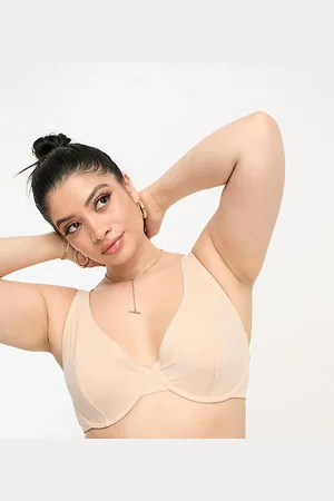 ASOS ASOS DESIGN Curve Marina smoothing underwire bra in beige
