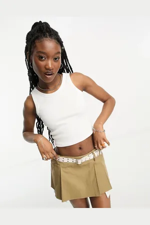 JJXX Fallon ribbed cropped vest top in