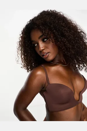 ASOS Microfibre moulded open front plunge bra in