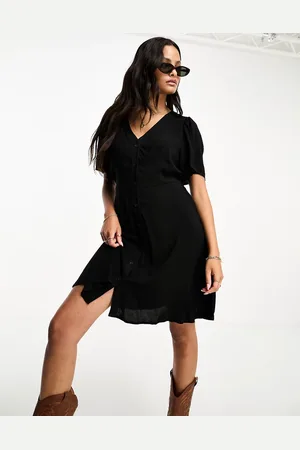 VERO MODA Button through mini skater dress in