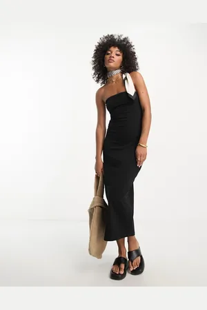ASOS Bandeau bodycon midi dress in