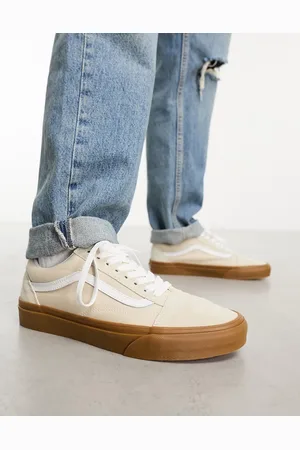 Vans Old Skool trainers in oatmeal with gum sole