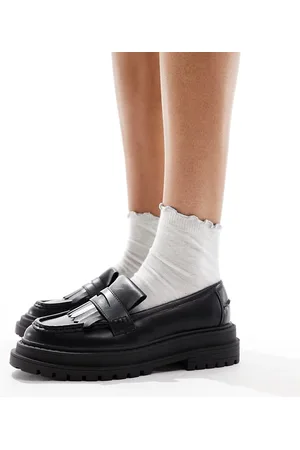 ASOS Majesty chunky fringe loafer in
