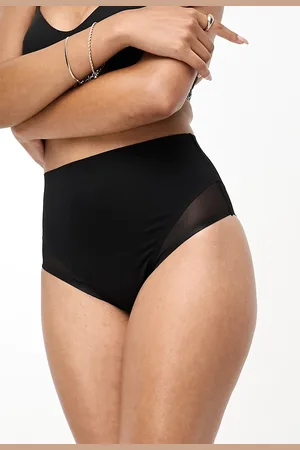 ASOS Contouring medium control high waist brief with mesh in