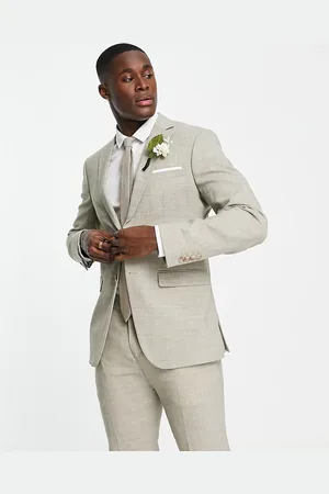 SELECTED Linen mix suit jacket in beige