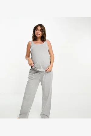 ASOS ASOS DESIGN Maternity mix & match cotton pyjama trouser in marl