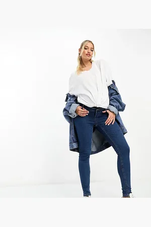 ASOS ASOS DESIGN Maternity skinny jeans with over bump in mid