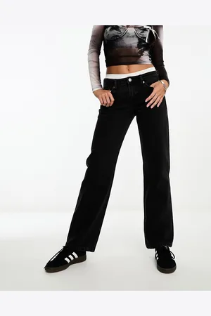 Weekday Arrow low waist regular fit straight leg jeans in tuned