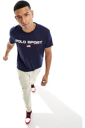 Ralph Lauren Sports capsule flag logo t-shirt classic oversized fit in