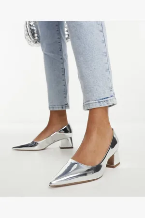 ASOS Saint block mid heeled shoes in