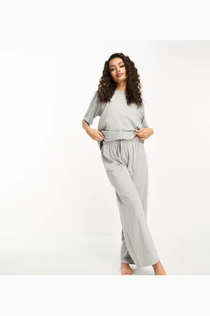 ASOS ASOS DESIGN Petite mix & match cotton pyjama trouser in marl