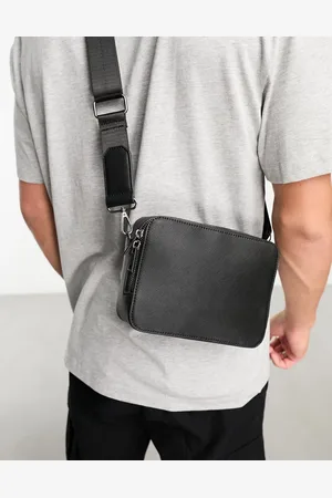 ASOS Large faux leather cross body camera bag in
