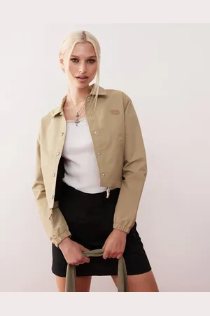 Dickies Oakport cropped coach jacket in khaki