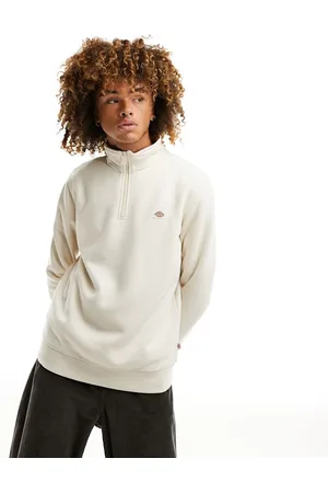 Dickies Oakport 1/4 zip fleece sweatshirt in stone