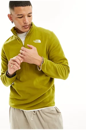 The North Face Glacier 100 1/4 zip fleece in khaki