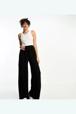 ASOS ASOS DESIGN Tall tie belt wide leg trouser in