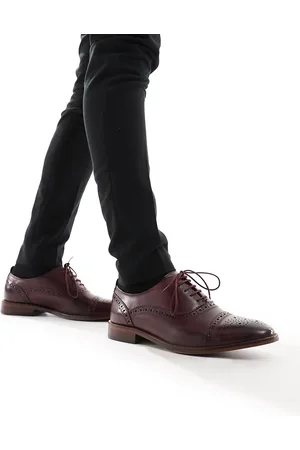 Base London Cast Washed Brogue Shoe in Dark