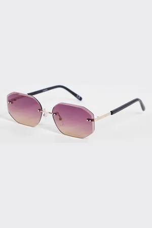 ASOS 90s retro rimless sunglasses in gradient