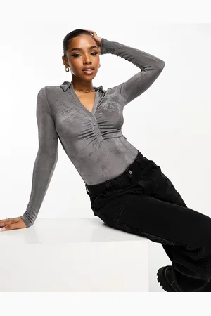 New Look Slinky long sleeve bodysuit in