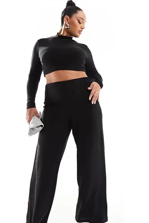 ONLY Wide leg trousers in glitter
