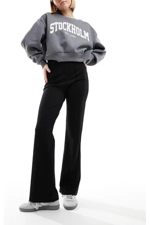 VILA High waisted pin tuck pull on trousers in
