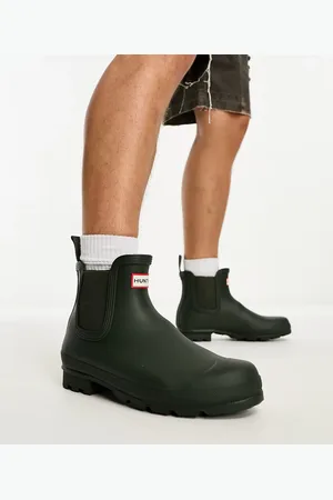 Hunter Original chelsea wellington boots in khaki