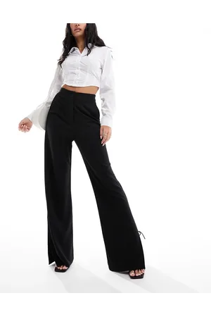 ASOS Ponte wide leg trouser with vent split in