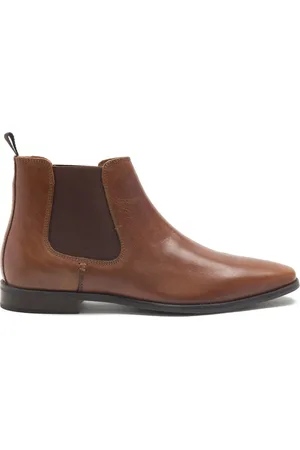 Thomas Crick ADDISON formal leather chelsea boots in tan