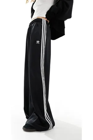adidas Wide leg satin joggers in