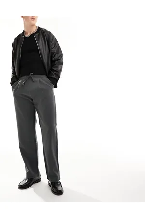 Bershka Wide leg tailored trouser in