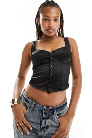 Bershka Satin tailored waistcoat in