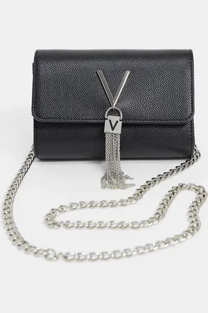 VALENTINO Valentino Divina foldover tassel detail cross body bag in