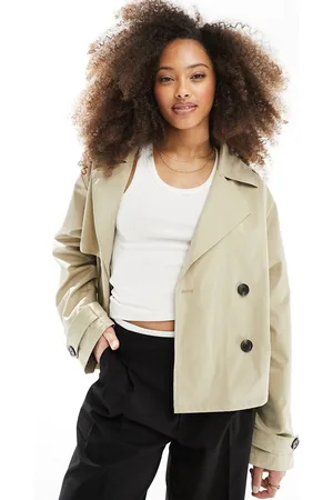 JJXX Cropped trench coat in beige