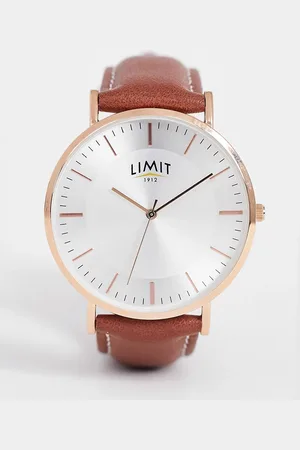 Limit Faux leather watch in with stitching detail