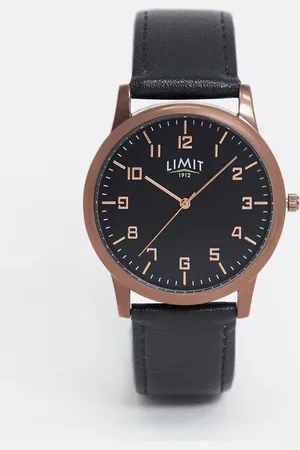 Limit Faux leather watch in with brown case