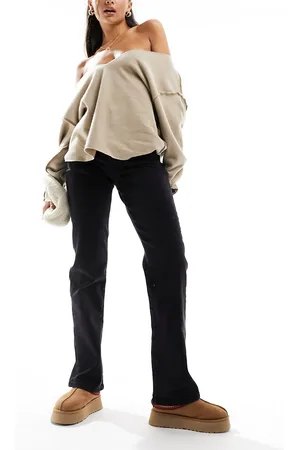 Pieces® Kelly high waisted straight leg jeans in