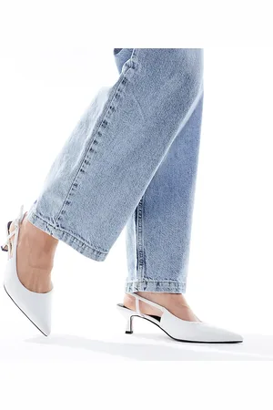 ASOS Wide Fit Strut slingback kitten heeled shoes in
