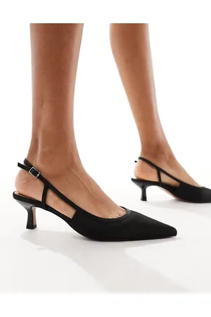 ASOS Strut slingback kitten heeled shoes in