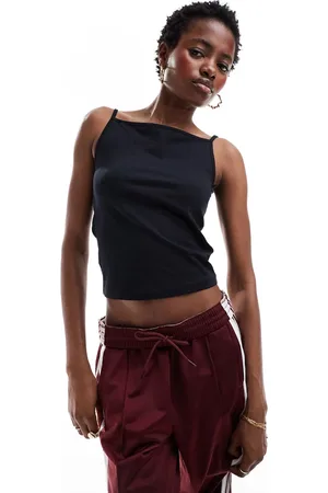 COLLUSION Square neck vest in black