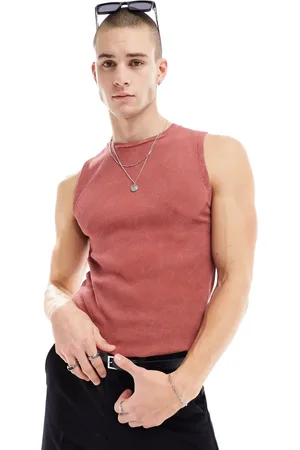 ASOS Muscle fit tank in oil wash