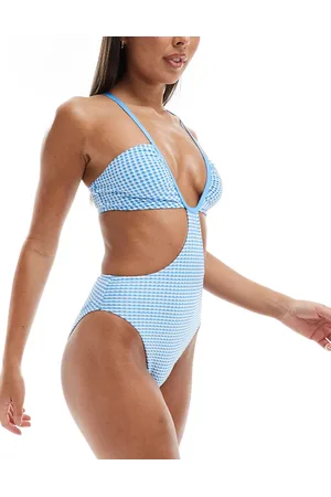 Speedo Flu3nte Gingham Multiway Cut-Out Swimsuit in