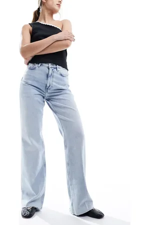 & OTHER STORIES High waist straight leg jeans in soft True wash